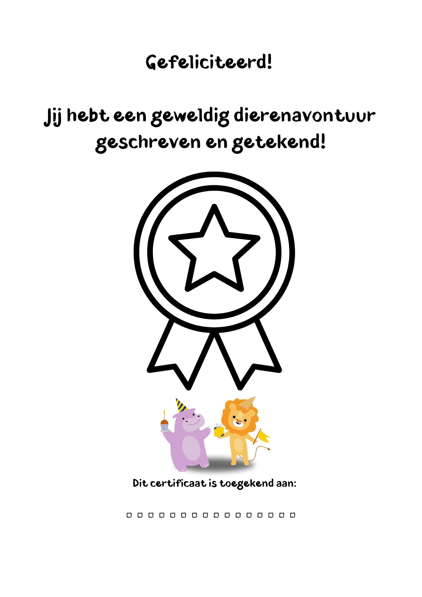 Mijn Dierenavontuur – Creëer je Eigen Verhaal!