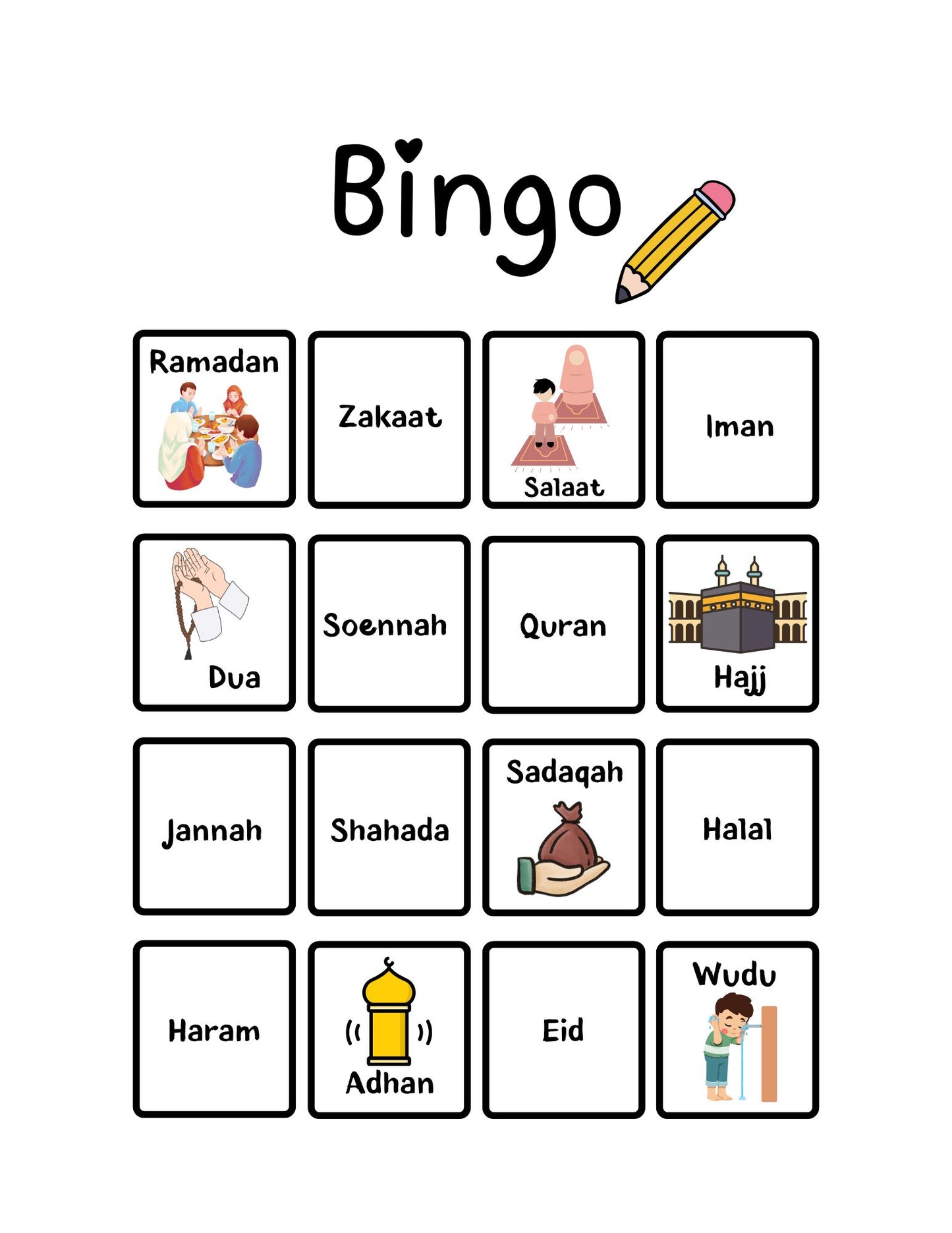 Islamitisch Bingo Spel