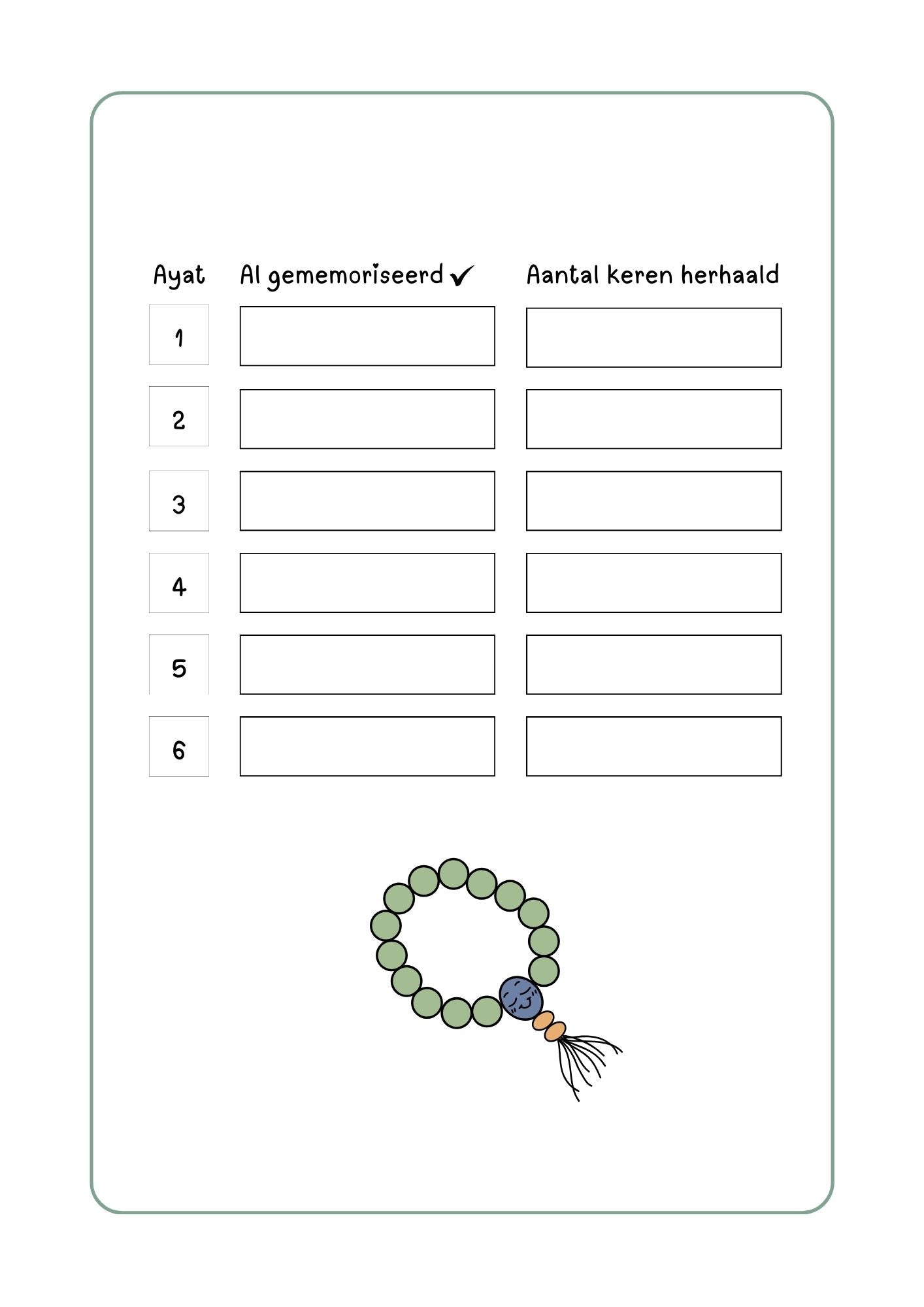 Djoez Amma Memoriseerboek voor Kinderen