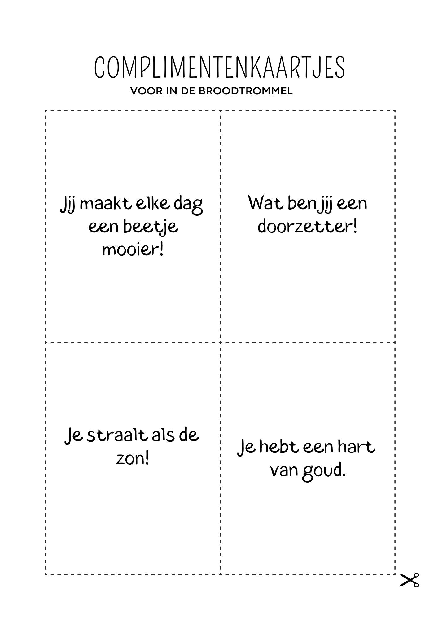 Complimenten kaarten