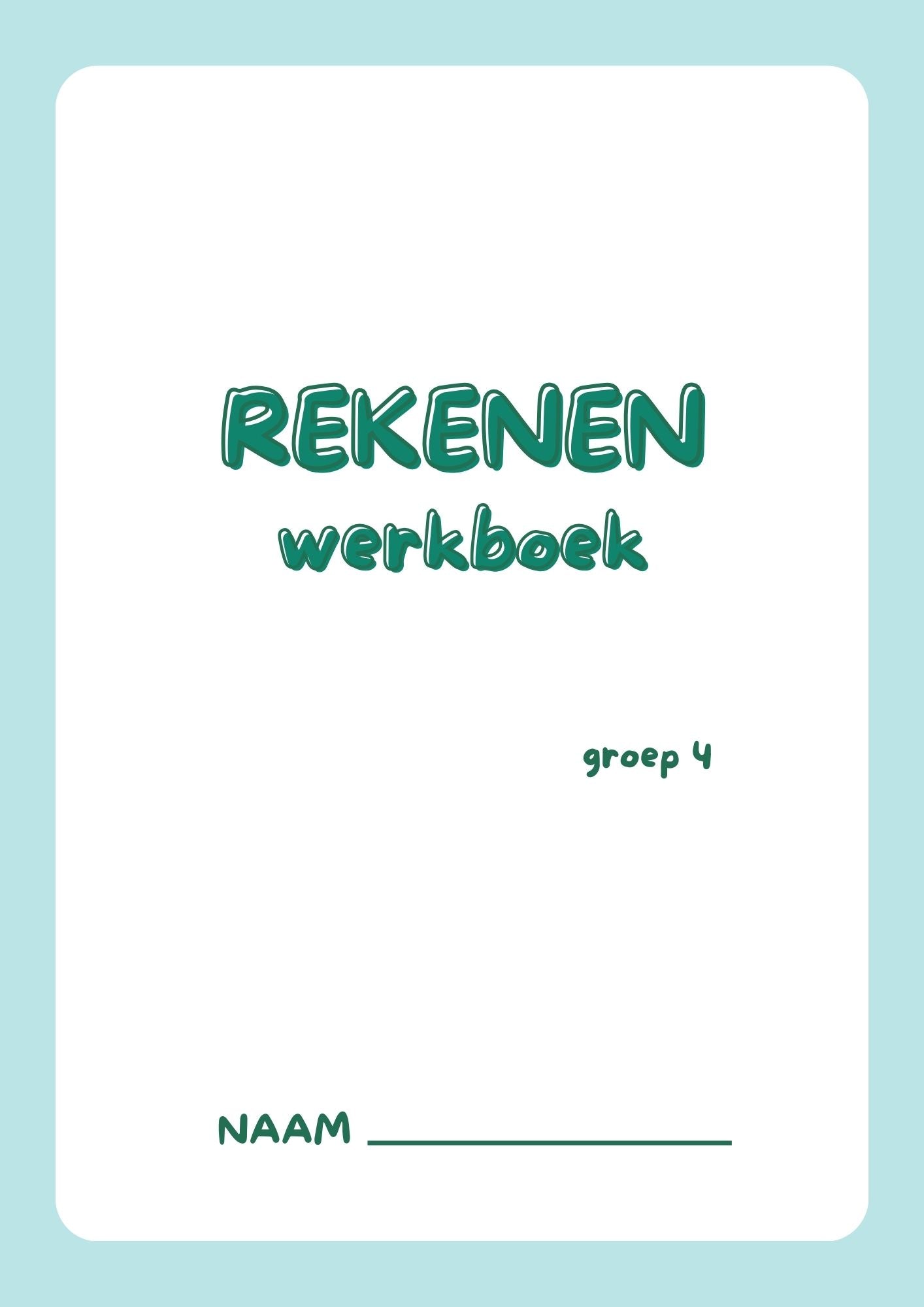 Rekenen werkboek groep 3/4