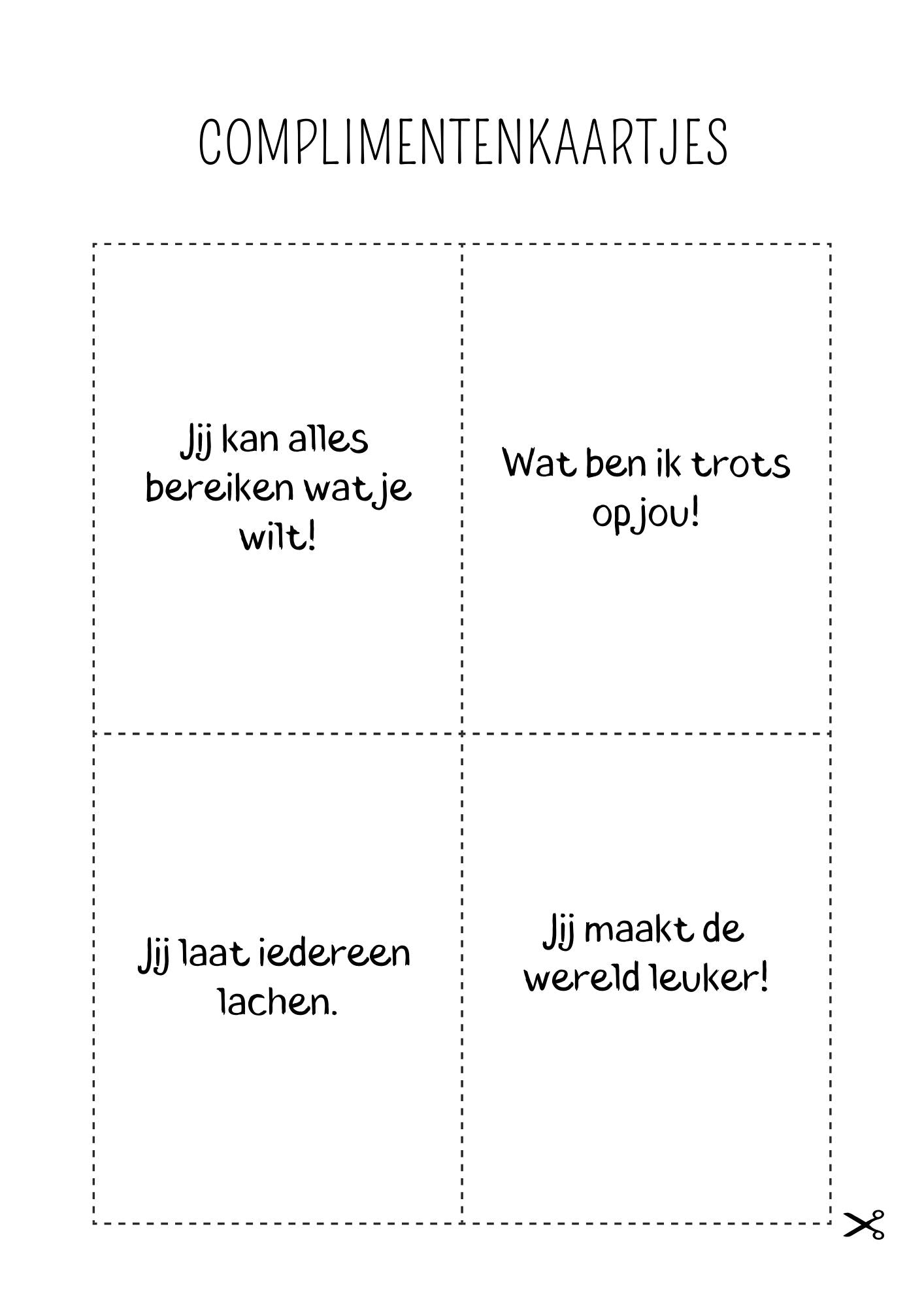 Complimenten kaarten