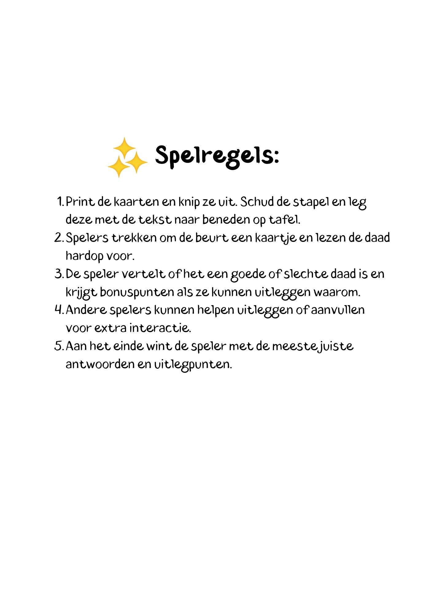 Wel of Geen goede Daad?