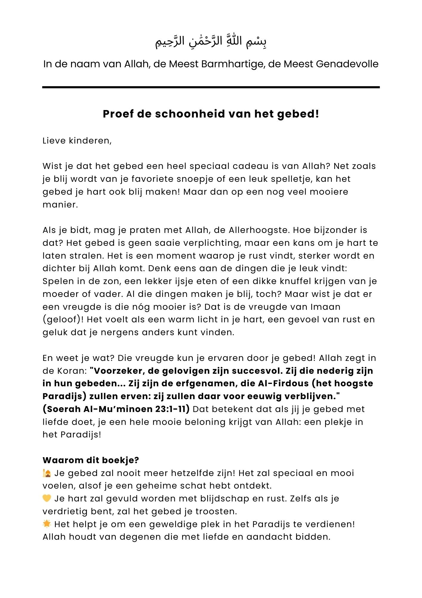 Het Gebed: Jouw Cadeau van Allah
