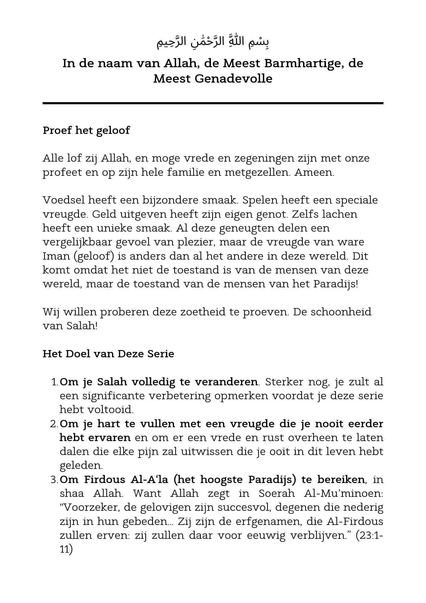 De ware schoonheid van het Gebed: ervaar het in elke Salah