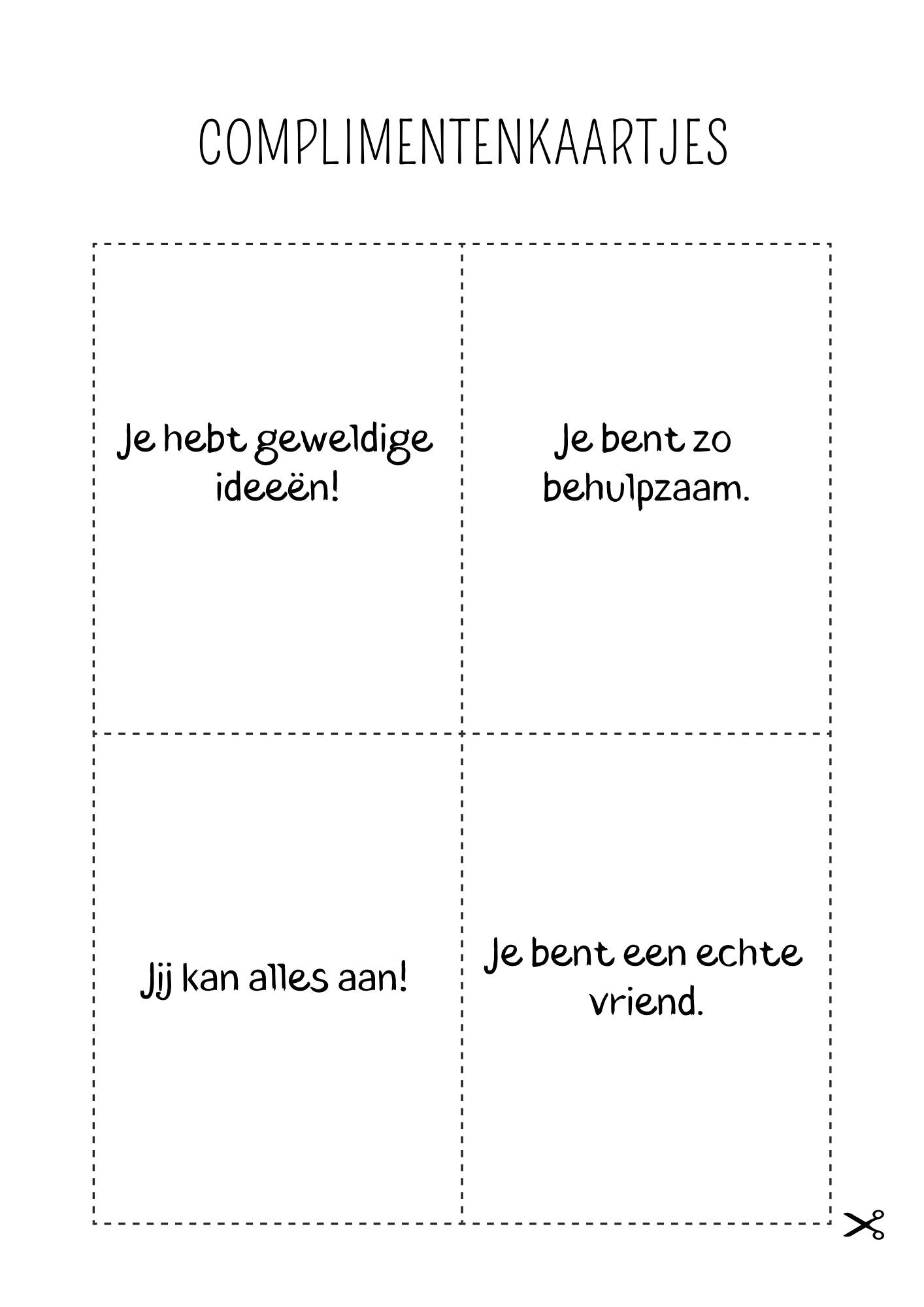Complimenten kaarten