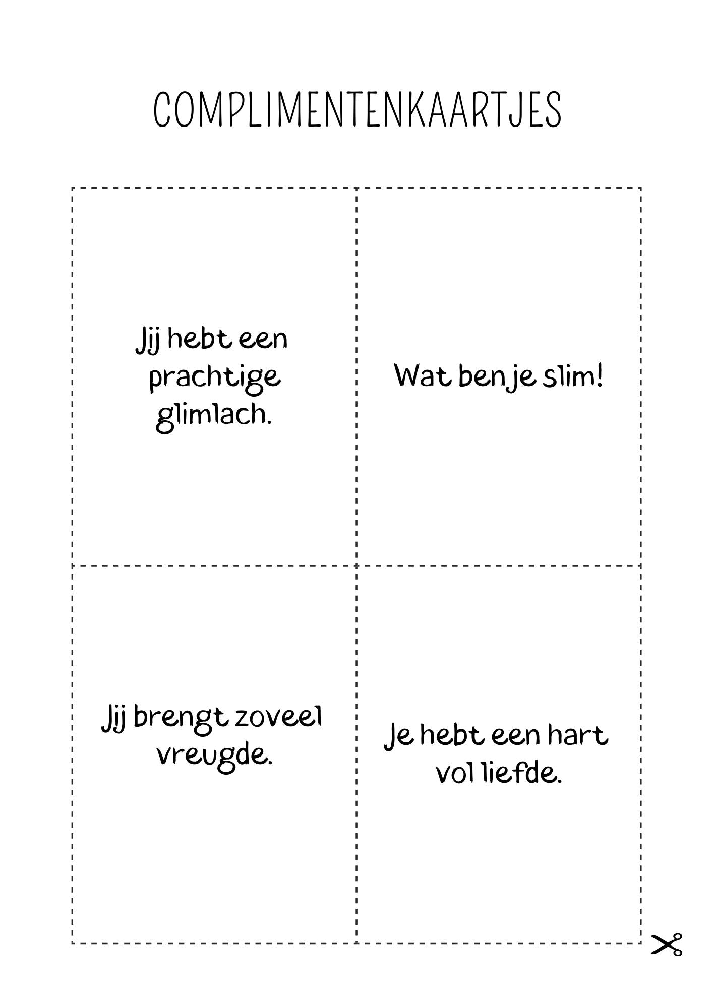 Complimenten kaarten