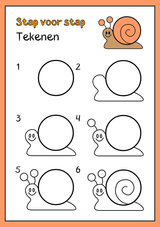 Stap voor stap dieren leren tekenen