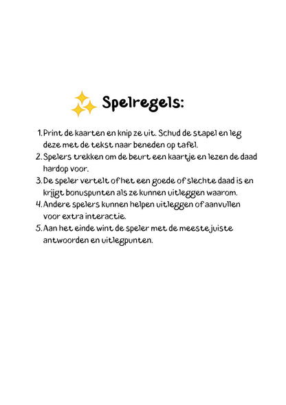 Wel of Geen goede Daad?